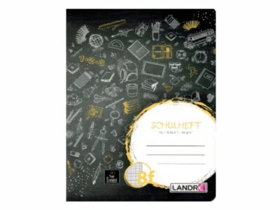 5 Schulhefte Heft A4 Lineatur 8 F rautiert kariert 5x7mm mit Rand je 16 Blatt  - Bild 1 von 2