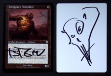 SIGNED MTG Artist Proof _Brom_ Invasion Sketch _ DARIGAAZ'S ATTENDANT _ 1/50!