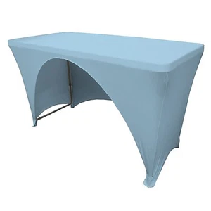 LA Linen Open Back Spandex Tablecloth for Regular/Classroom Tables.Made in USA - Picture 1 of 23