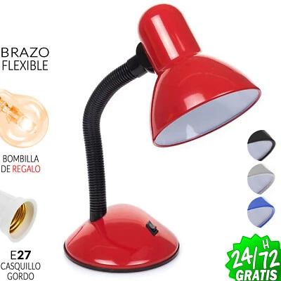 GLOBAL STAR ELECTRICS FLEXO BASE E27 LAMPARA DE MESA FLEXIBLE 40W DESK LAMP ESCRITORIO DESPACHO OFICIN