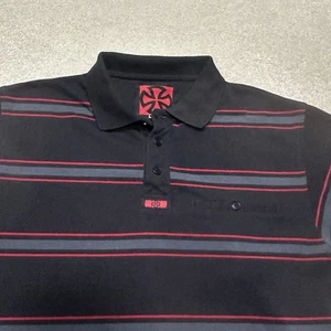 Polo Independent Truck Company Grande Negro Rojo Skateboarding Y2K - Imagen 1 de 10