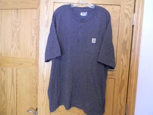 Carhartt Loose Fit 3 Button Pocket Tee Men’s Size XXL Dark Gray -Guatemala Made - Picture 1 of 3