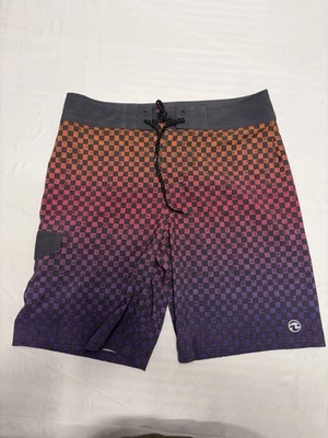 Pantalones Cortos Ocean Current Negro Púrpura Naranja Protector de Natación Para Hombre Talla 34 Foto 1 de 4