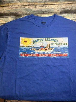 НОВАЯ рубашка Universal Studios JAWS «Amity Island Welcomes You»🏝️ •Взрослый большой размер - Изображение 1 из 4