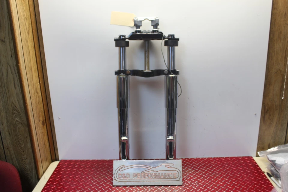 Harley Road Glide 2008 41 mm horquillas delanteras cromadas abrazaderas triples eje recto RG46 Foto 1 de 4