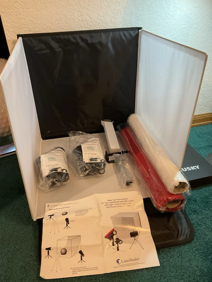 16” x 16” LimoStudio Table Top Photography Studio LED Light Box With Tripod  - Image 1 of 4