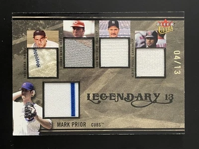 2004 Fleer Ultra Legendary Albert Pujols Mark Prior Johnny Bench 4/13 Patch - Image 1 of 2