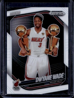 2024-25 Prizm Black Dwyane Wade Legends White Prizm #160/175 Heat - image 1 of 2