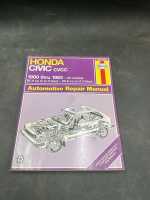 HONDA CIVIC CVCC 1980-1983 MANUAL DE REPARACIÓN TODOS LOS MODELOS HAYNES 42021 Foto 1 de 4