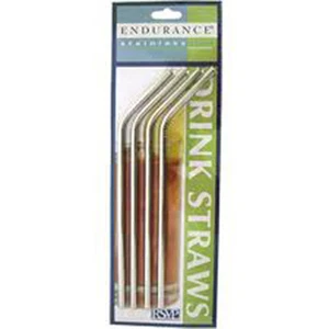 RSVP Endurance Stainless Steel Drink Straws, set of 4 - Picture 1 of 3
