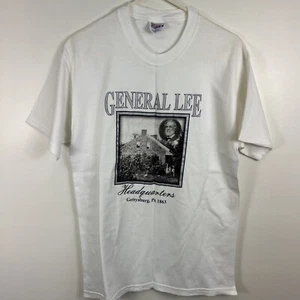 Vtg Civil War Gettysburg Battle Tshirt Sz M Confederates General Robert E Lee - Picture 1 of 11