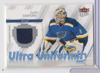 Curtis Sanford Blues 2007-08 Fleer Ultra Patch #U-CS 071022AZCD94 - Image 1 of 2