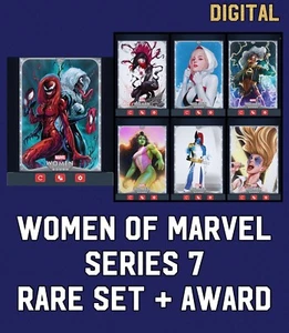 Juego de 6 cartas Women Of Marvel Serie 7 RARO + PREMIO Mary Jane Topps Marvel Collect - Imagen 1 de 1