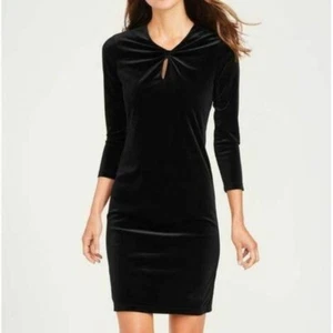 J. McLaughlin Size M Black Ellie Velour Sheath Dress NEW! - Picture 1 of 5