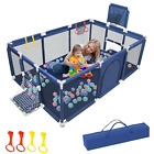 Baby Playpen, Baby Ball Pit with Gate, Safe No Gaps Kids Play Pen Activity Cente