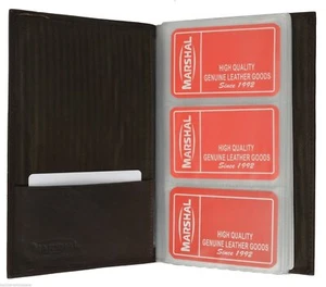 Leather 120 Cards Business Name ID Credit Card Holder Book Case Keeper Organizer - Picture 1 of 5