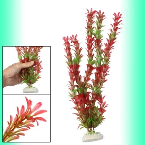 Piante di plastica artificiali verdi rosse paesaggistiche 16" per acquario - Foto 1 di 1