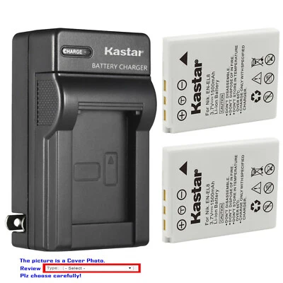 Kastar Battery AC Wall Charger for Nikon EN-EL8 MH-62 Nikon Coolpix S52 Camera