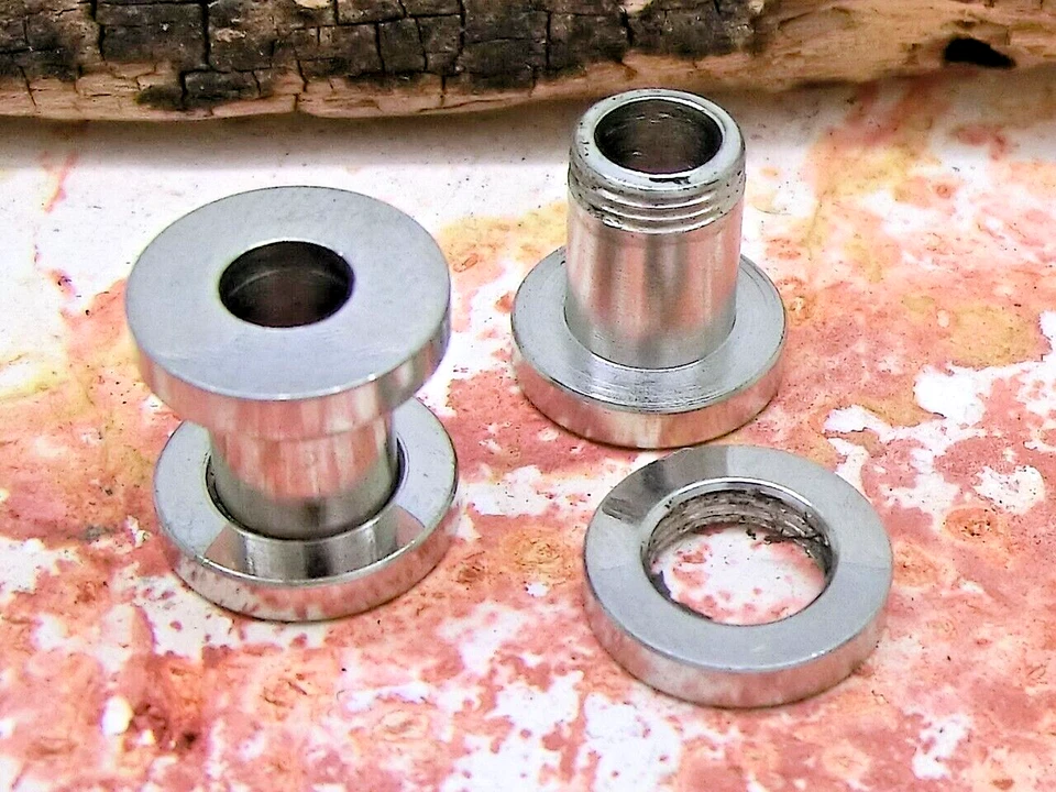 1 Pezzo Vite Flesh Tunnel Ear Plug Acciaio 6mm Piercing Color Argento Orecchio - Immagine 1 di 1