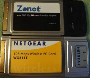 Netgear WG511T 108 Mbps, Zonet ZEW1505 54 Mbps CardBus Adaptateur de carte PC sans fil - Photo 1/2