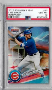 2017 Bowman's Best Kris Bryant Refractor PSA GEM 10 - Picture 1 of 2