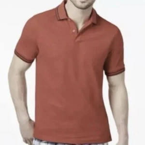 Polo Club Room para hombre rojo con ribete en contraste talla S - Imagen 1 de 5