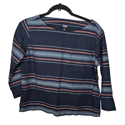 Camisa popover de algodão listrada horizontal Patagonia | Tamanho pequeno - Imagem 1 de 4