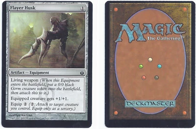 MTG Mirrodin Besieged MBS Flayer Husk 107/155 misprint off-center miscut Magic - Image 1 of 3