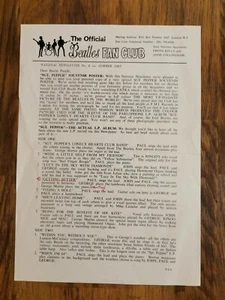Original Beatles Fan Club Letter 1967 National Newsletter - Imagen 1 de 4