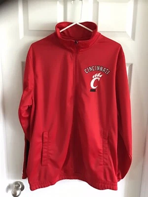 Chaqueta deportiva Cincinnati Bearcats roja universitaria cremallera completa talla L Foto 1 de 4