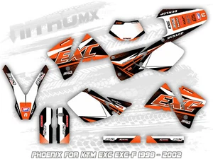 NitroMX Graphic Kit for KTM EXC EXC-F 1998 1999 2000 2001 2002 Enduro 125-520 CC - Picture 1 of 1