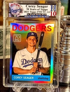 Corey Seager 2021 Topps #70YTC-14 70 Years of Topps Chrome HHA 10 BEAUTY! - Picture 1 of 5
