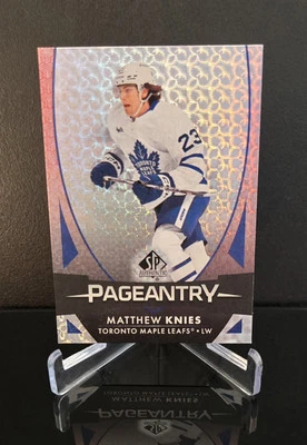 MATTHEW KNIES RC 🔥 2023-24 SP Authentic Pageantry Red Rookie Parallel No. P-64 - Image 1 of 2