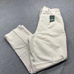 LL Bean Pants Womens 16 w/30" Inseam Wrinkle Free Khaki Chinos Comfort Waist - Picture 1 of 16