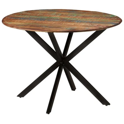 Dining Table Multicolor Solid reclaimed wood, powder-coated steel - Image 1 of 4