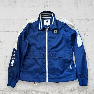 G-Star Raw Meson Biker Overshirt Men's M Hudson Blue Bomber Jacket - Image 1 of 4
