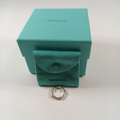 蒂芙尼 18k 白金和钻石签名 X 戒指 尺寸 8 — 第 1/4 张图片