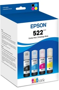 Genuine Epson 522 Ink Bottles 3 Pack.  MISSING YELLOW - Picture 1 of 8