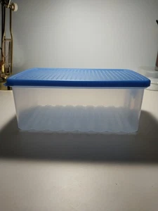 Tupperware Kühlschrank Smart belüfteter Vorratsbehälter mittelblau Gemüse M8 - Bild 1 von 11