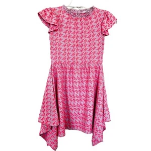 Crewcuts girls pink/mauve summer dress orange embroidery size 8 - Picture 1 of 7