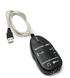Guitar Interface 1 m 6.35 mm jack female to female & USB 2.0 male adapter - Picture 1 of 4