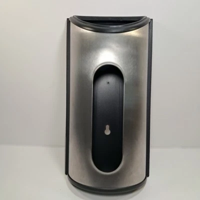 Soporte/dispensador para bolsa de supermercado de acero inoxidable/plástico 12" montado en la pared Foto 1 de 4