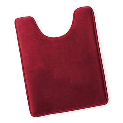  Alfombra de contorno de baño, ultra suave antideslizante y acogedora, inodoro de espuma viscoelástica de terciopelo  Foto 1 de 4