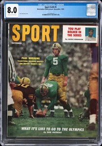 Nov. 1955 Sport Paul Hornung 1st Cover Newsstand POP 1, 1 Higher - CGC 8.0 - Bild 1 von 1