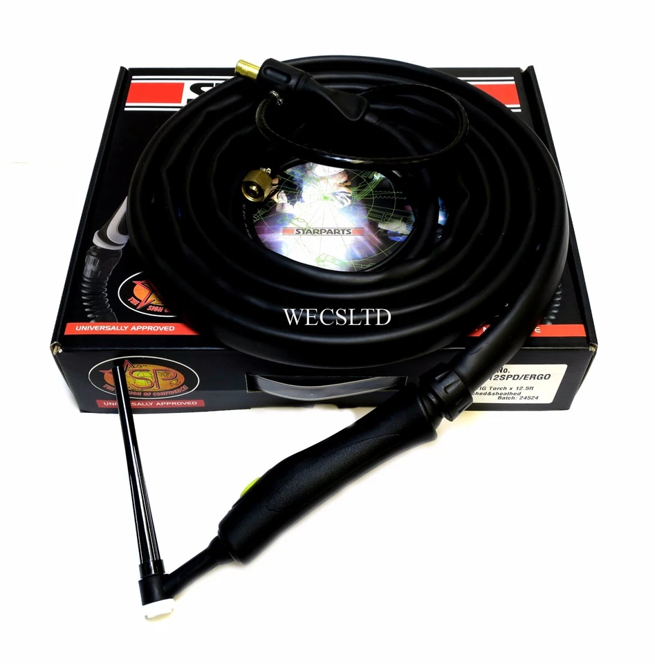 WP9V Tig Torch 12 Foot 10/25 or 35/50 Connection. Parweld, GYS - Image 1 of 1