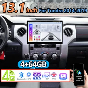 13.1'' QLED Carplay 4+64G Car Radio Stereo For Tundra 2014-2019 DSP Nav Android - Picture 1 of 20