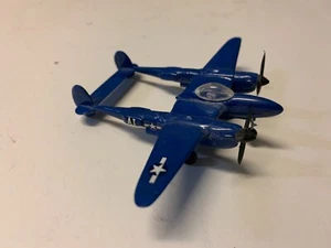 Vintage P-38 Lightning Airplane Plastic Model WWII Fighter 3" x 4.25" - Picture 1 of 6