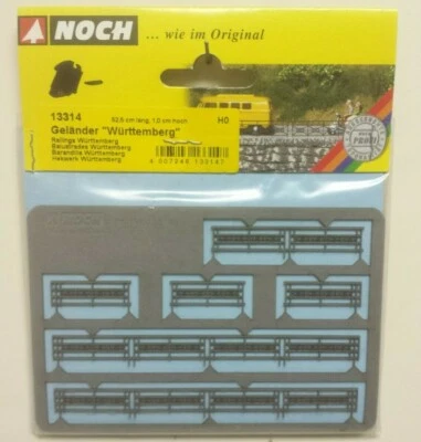 Noch 13314 Handrail Railings Wurttemberg Style 13-13/16" Long 3/8" Tall HO Scale - Image 1 of 3