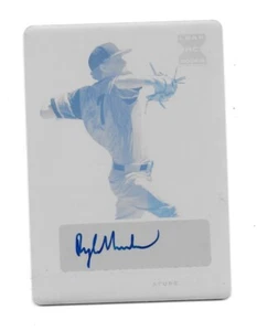 2020 Leaf Trinity Printing Plate #1/1 Auto RC XRC Dylan MacLean Texas Rangers - Picture 1 of 1