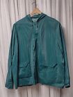 Vintage 1993 Avon Vinyl Raincoat Slicker Jacket Women's Xl Green
